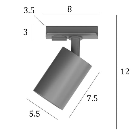 Binario Top Light MONO MIXKIT 200 N BI GU10 LED MODULO INTEGRATO 4000K lampada soffitto faretti orientabili moderno