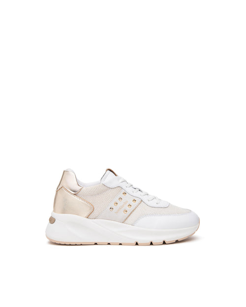 Nero Giardini sneakers donna bianco con borchie oro E512862D707