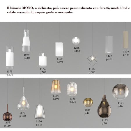 Binario Top Light MONO MIXKIT 200 N BI GU10 LED MODULO INTEGRATO 4000K lampada soffitto faretti orientabili moderno