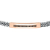 Bracciale MORELLATO uomo Catene acciaio / oro rosa / pietre nere