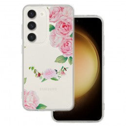 cover ultraprotettiva samsung a25 trasparente con fiori