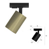 Binario Top Light MONO 1203 S1OT+YARI OR 300 N GU10 LED lampada soffitto faretti orientabili moderno