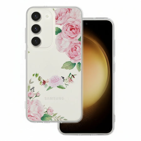 cover ultraprotettiva samsung s24 ultra trasparente con fiori