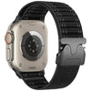 cinturino apple watch nylon nero regolabile serie 38-40-41 mm