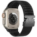 cinturino apple watch nylon nero regolabile serie 42/44/45/49 mm