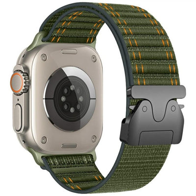 cinturino apple watch nylon verde regolabile serie 34-40-41 mm