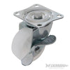 Rotelle girevoli in polipropilene anti traccia con freni da 50mm a 125mm fixman