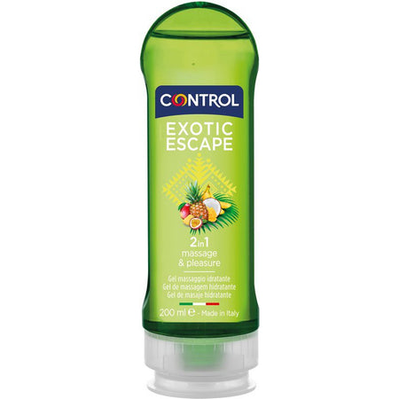 Gel Massaggio Exotic Escape 200 ml Lubrificante a Base d’Acqua Aroma Frutti Tropicali