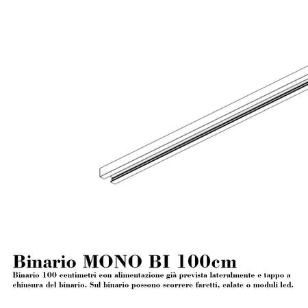 Binario Top Light MONO MIXKIT 200 N BI GU10 LED MODULO INTEGRATO 4000K lampada soffitto faretti orientabili moderno