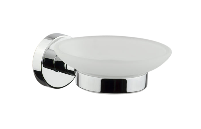 Set accessori da bagno cromati in vetro satinato Venezia