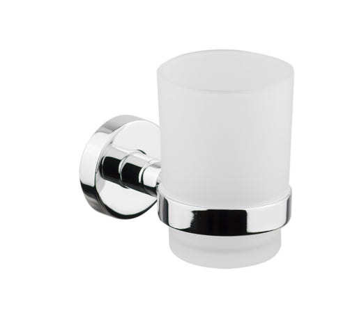 Set accessori da bagno cromati in vetro satinato Venezia