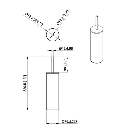 Set accessori da bagno cromati in vetro satinato Venezia