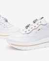 Nero Giardini sneakers donna con accessorio in pelle bianco E512907D707