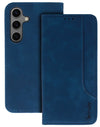 custodia a libro samsung a17  con porta carte di credito chiusura magnetica blu