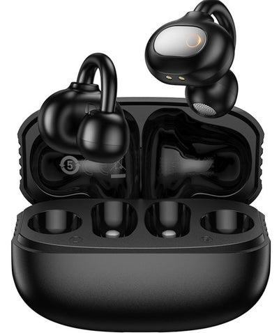 auricolare bluetooth ear clip tws nero