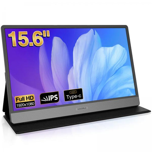 Koorui 15B1 Monitor PC 39,6 cm [15.6] 1920 x 1080 Pixel Full HD Grigio (Koorui 15B1 15.6' IPS Full HD 1920 x 1080 60Hz Portable Monitor)