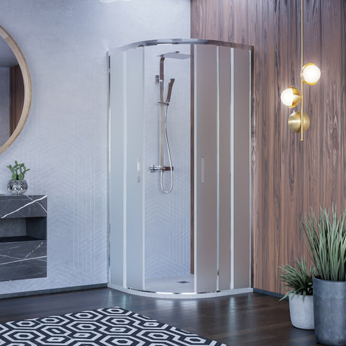 Box doccia semicircolare opaco 80x80 90x90 H195 6mm ICON