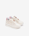 Nero Giardini sneakers donna in pelle con accessorio beige E512907D713