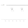Binario Top Light MONO YARIKIT 200 NE GU10 LED lampada soffitto faretti spot orientabili moderno