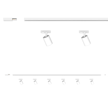 Binario Top Light MONO YARIKIT 200 NE GU10 LED lampada soffitto faretti spot orientabili moderno