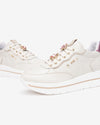 Nero Giardini sneakers donna in pelle con accessorio beige E512907D713