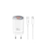 caricabatterie 30w usb+ usb-c + cavo lightning bianco