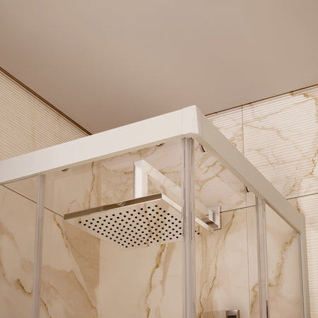 Box doccia due lati scorrevole con profili bianchi 6mm Foxy