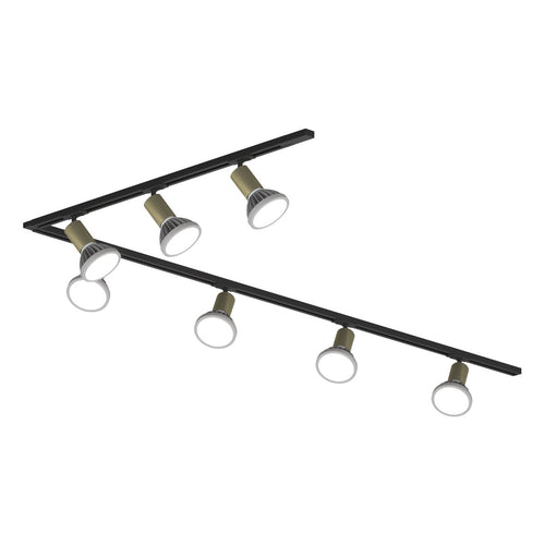 Binario Top Light MONO AMOSKIT 300L E27 LED lampada soffitto faretti spot orientabili moderno classico