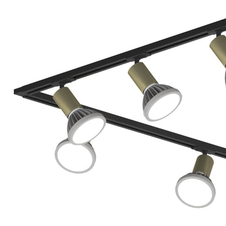 Binario Top Light MONO AMOSKIT 300L E27 LED lampada soffitto faretti spot orientabili moderno classico