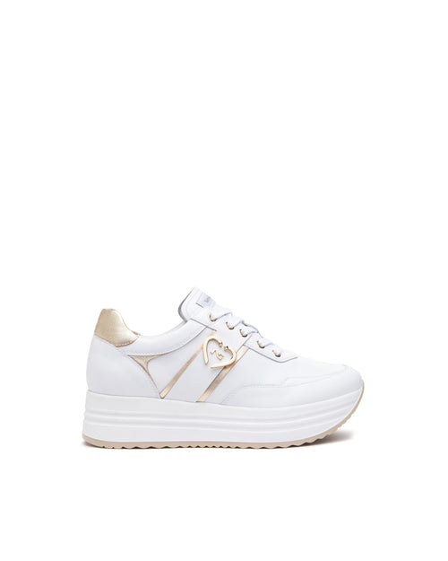 Nero Giardini sneakers donna in pelle bianco E512910D707