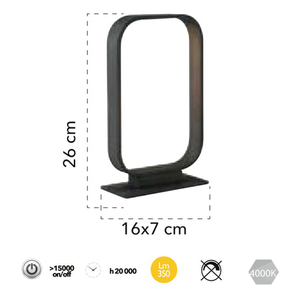 Lampada da tavolo 1x5W a led caffè NOOK