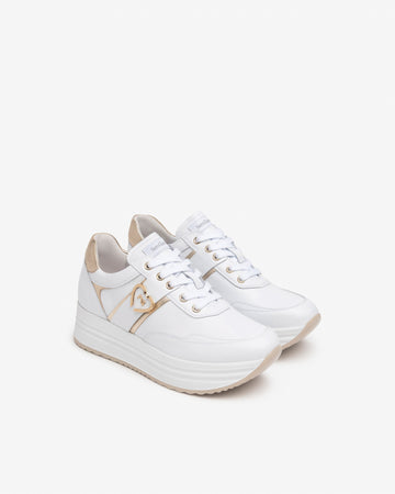 Nero Giardini sneakers donna in pelle bianco E512910D707