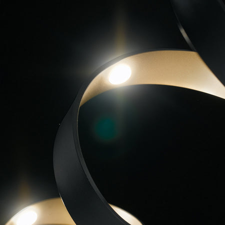 Applique da parete per interno 9W a led nero SPIRAL