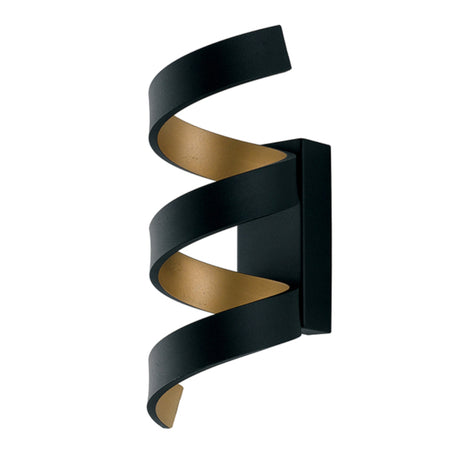 Applique da parete per interno 9W a led nero SPIRAL