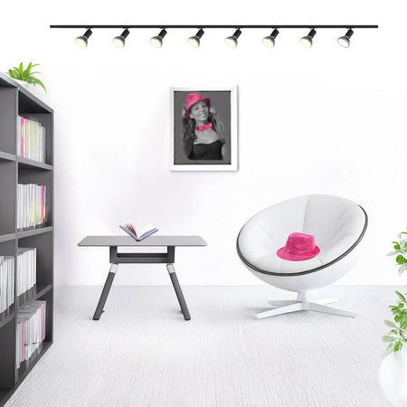 Binario Top Light MONO AMOSKIT 300 NERO E27 LED lampada soffitto faretti spot orientabili moderno