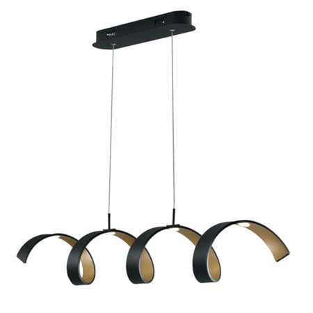 Lampada a sospensione 20W a led nero SPIRAL