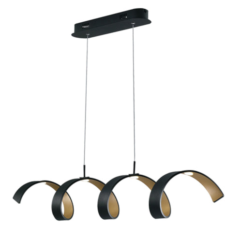 Lampada a sospensione 20W a led nero SPIRAL