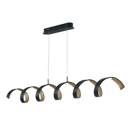 Lampada a sospensione 30W a led nero SPIRAL