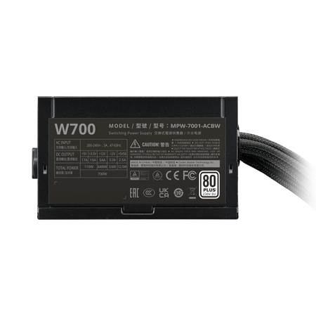 COOLER MASTER ALIMENTATORE EITE NEX W700 CABLEMESH 700W 80+NON MODULARE NERO