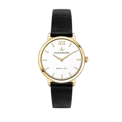 Orologio LUCIEN ROCHAT donna Charme pelle nero / dorato