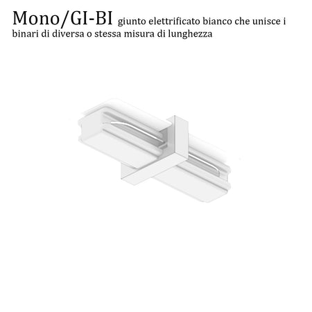 Binario Top Light MONO AMOSKIT 300 BI BIANCO E27 LED lampada soffitto faretti spot orientabili moderno