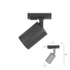 Binario Top Light MONO AMOSKIT 300 NERO E27 LED lampada soffitto faretti spot orientabili moderno