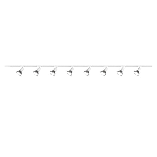 Binario Top Light MONO AMOSKIT 300 BI BIANCO E27 LED lampada soffitto faretti spot orientabili moderno