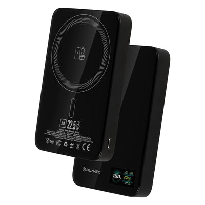 powerbank magsafe 5000 mah fast charge 22,5 watt black con display lcd