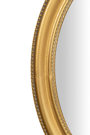 Biscottini Specchio Biscottini da parete ovale 64x4x84 foglia oro anticato orizzontale