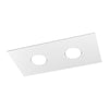 Plafoniera Moderna Rettangolare Area Metallo Bianco Metallo 2 Luci Gx53