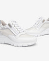 Nero Giardini sneakers donna con zeppa in pelle bianco E512940D707