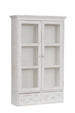 Biscottini VETRINETTA IN LEGNO FINITURA BIANCA ANTICATA L42XPR19XH76 CM STILE SHABBY