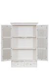 Biscottini VETRINETTA IN LEGNO FINITURA BIANCA ANTICATA L42XPR19XH76 CM STILE SHABBY