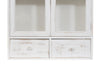 Biscottini VETRINETTA IN LEGNO FINITURA BIANCA ANTICATA L42XPR19XH76 CM STILE SHABBY